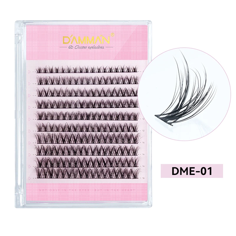 6D DIY Lash Custom Logo Cluster Eyelashes 10 Lines High Quality Segment Eyelashes