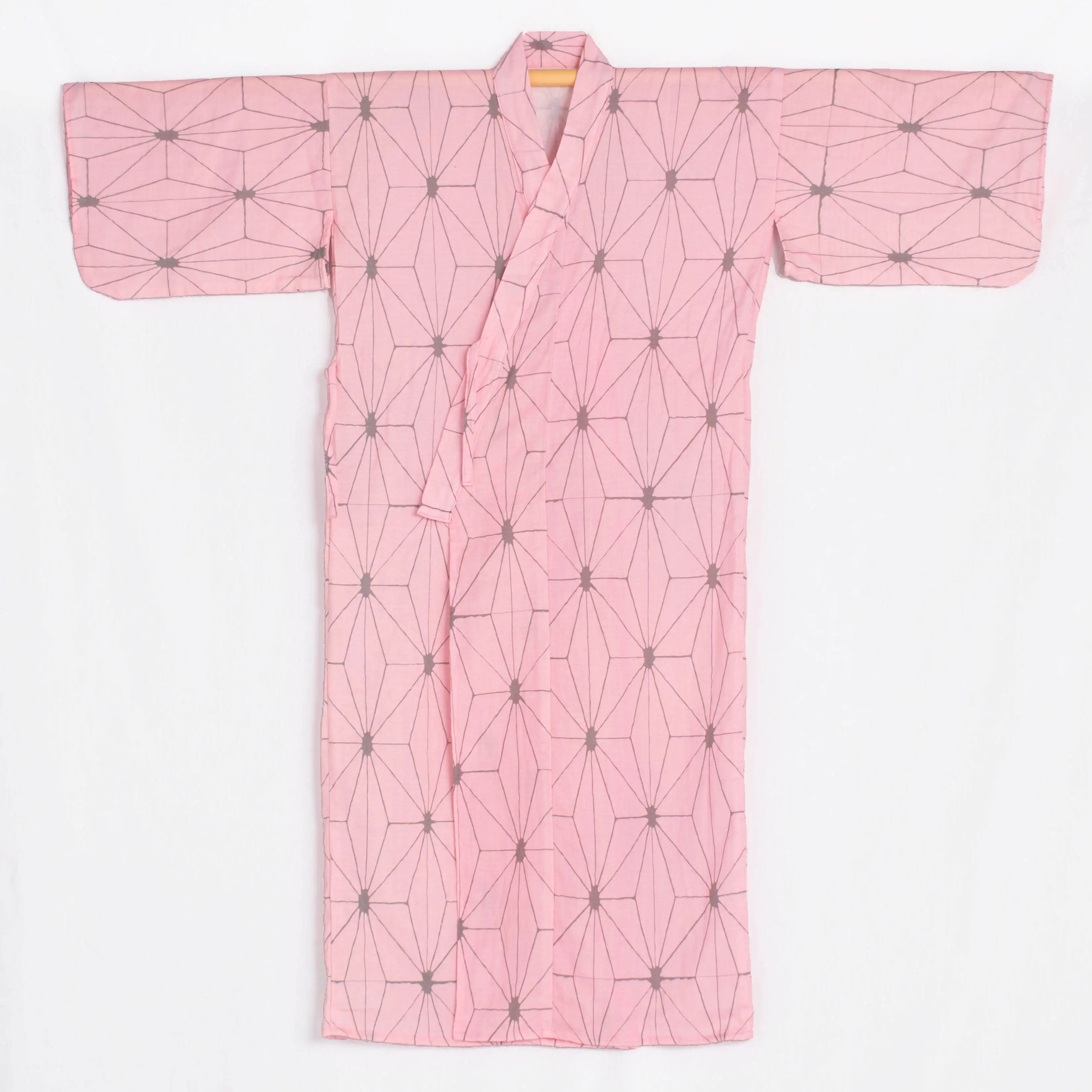 Japan wholesale pink polyester cotton yukata kimono for women