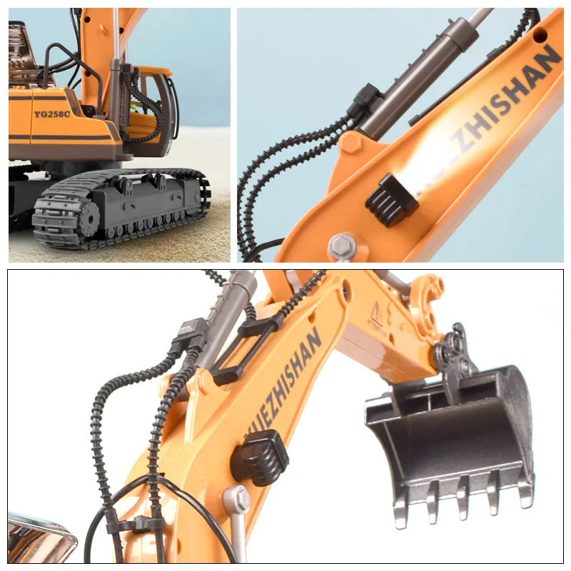 Cheap Factory Price Mini 1/20 Scale Alloy Electric Excavatir Toy For 2 To 4 Years Infancy