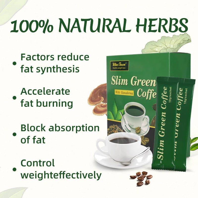 Hot sell Slim Green Coffee With Ganoderma Instant Coffee Weight Loss
