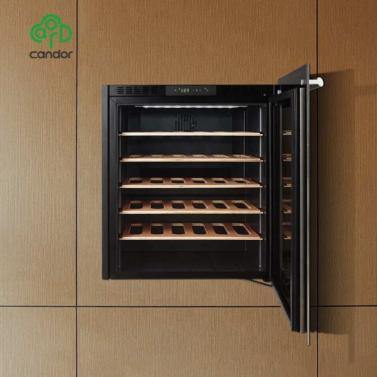 Wall Mounted 36 Bottles Wine Fridge Refrigeration Compressor Build in Wine Cooler Home Appliance