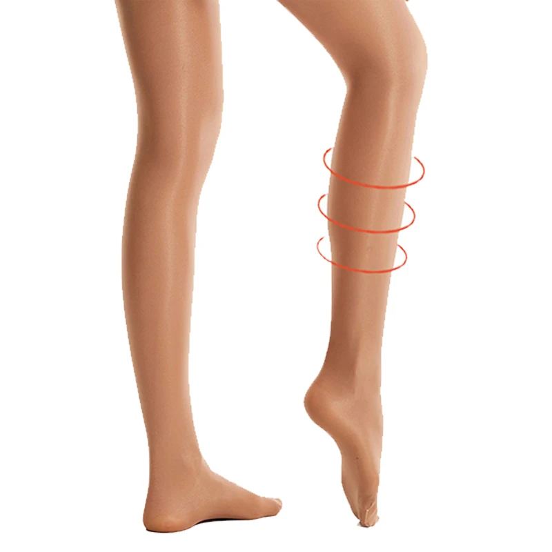 Manufacture wholesale 70d oil reflective shimmer tights shiny oil sheer pantyhose skin color women glossy pantyhose stockings
