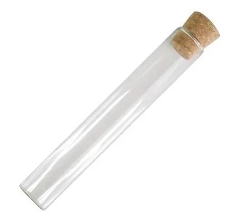 2024 trend products high quality borosilicate clear glass smoking pipe pre roll tube 12mm cork stopper bottle cigarette holder