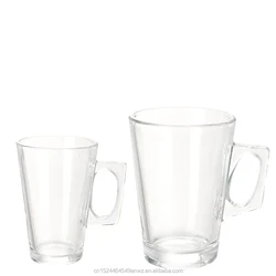 square handle coffee glass cup