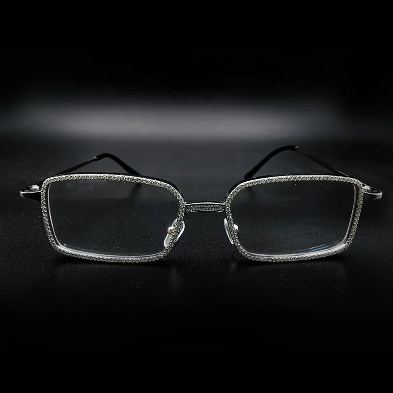 Заводские пользовательские S925 серебро 10K 14K 18K из цельного золота со льдом VVS натуральный Алмаз Муассанит очки оправа солнцезащитные