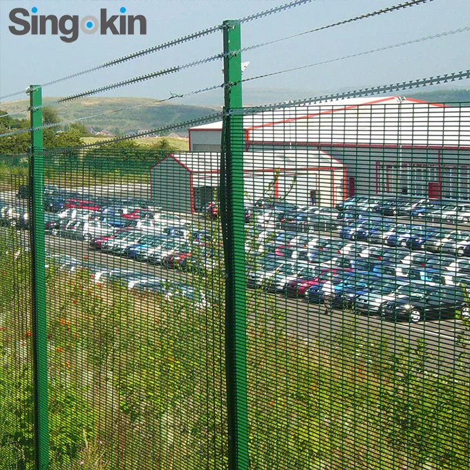 Africa market 8ft 3m high strength 358 welded anti climb fence wire mesh fencing price per meter