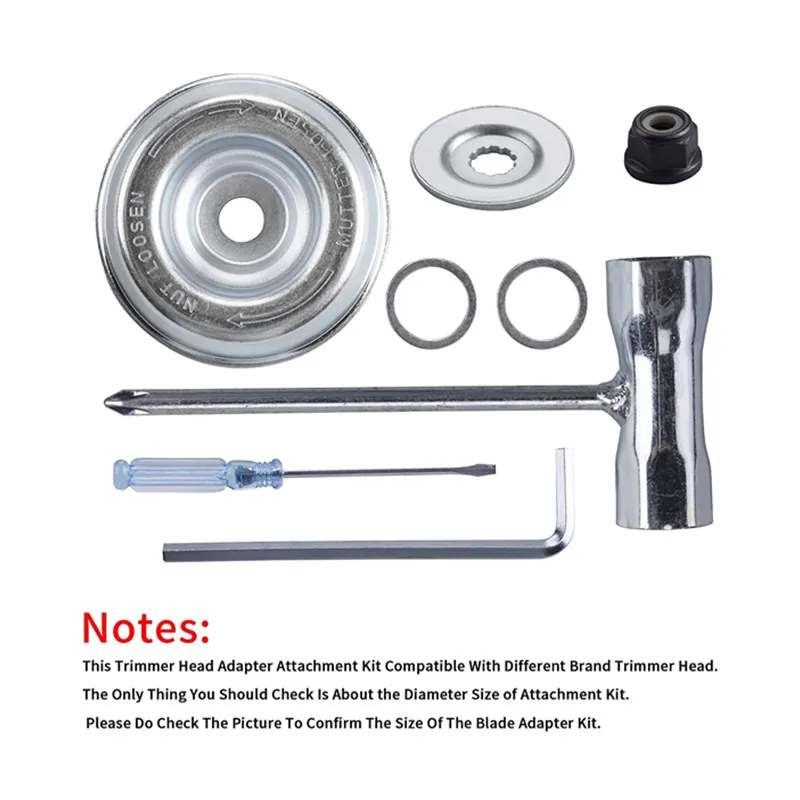 Gardening Machine Lawnmower Blade Adapter Kit, Maintenance Washer Kit Compatible with Stihl String Trimmers Brush Cutter