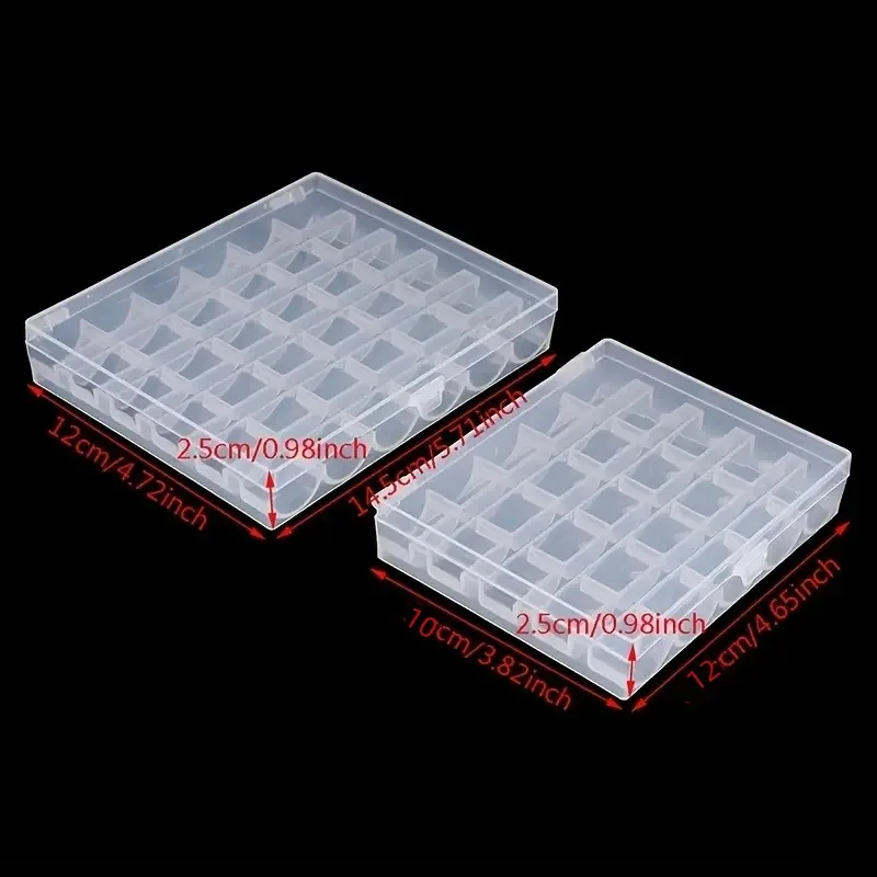 Empty Box 25/36 Bobbins Sewing Machine Spools With Thread Storage Case Box For Home Sewing Accessories Sewing Tools