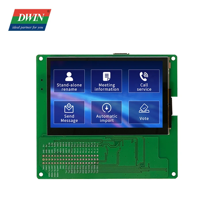 DWIN 4,3 дюймов 800*480 TFT ЖК-модуль HMI UART серийная Сенсорная панель ttl rs232 rs485 IO CAN AD PWM