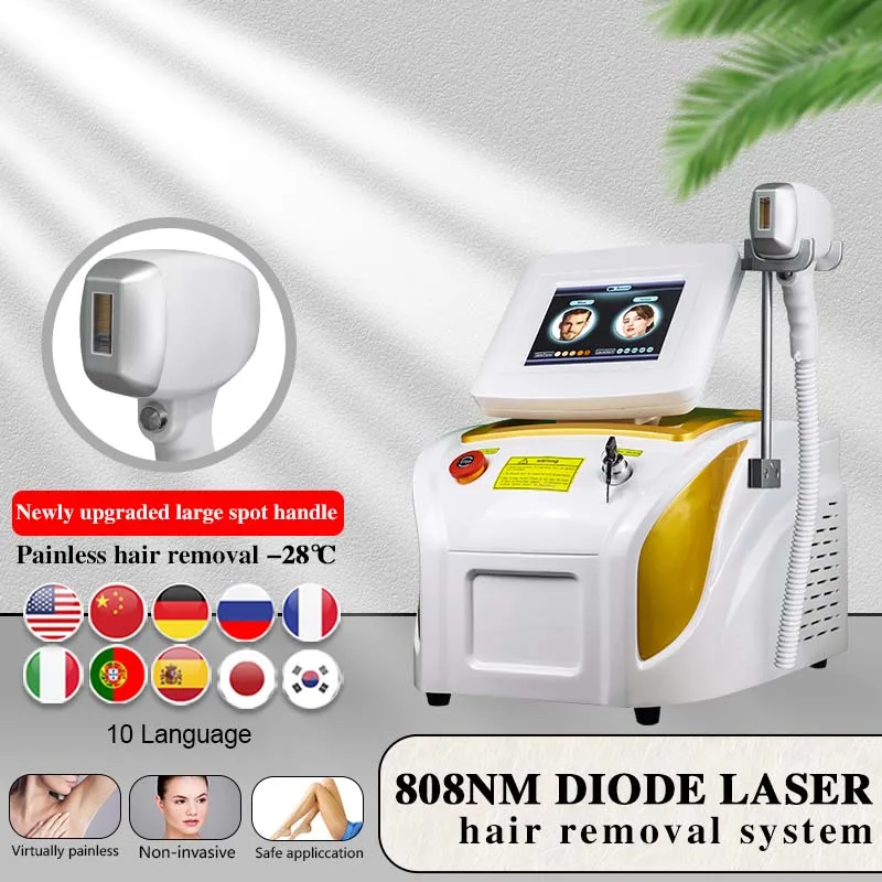Hot selling 3-wavelength ice platinum titanium diode hair removal 808 diode skin rejuvenation hair removal beauty equipment