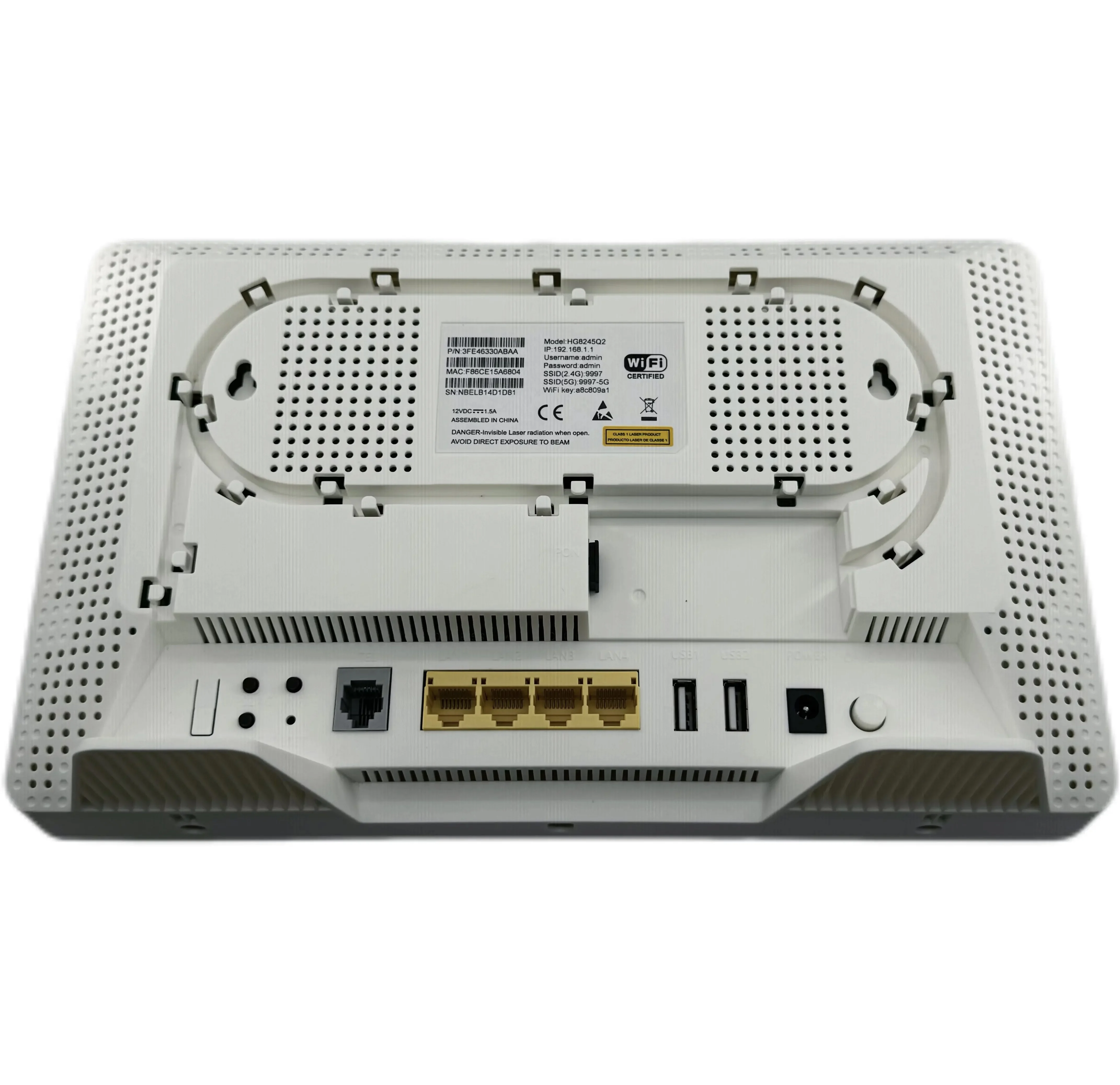 2024 HG8245Q2 4GE+1VOICE+2USB+WIFI2.4G/5G Dual Band G-8245Q2 Gpon Ftth Fttb Onu Ont Wholesale Custom Production