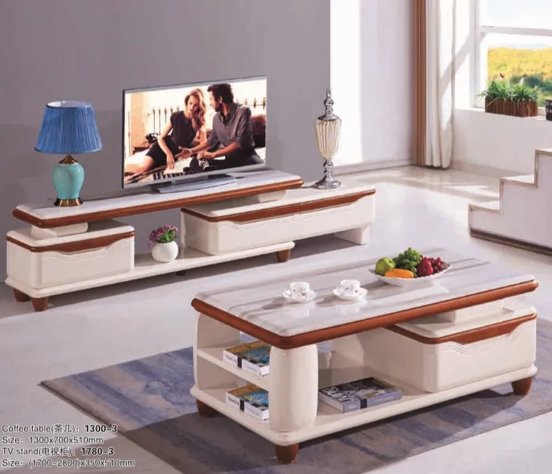 Modern cheap marble living room coffee table set formal living room sets