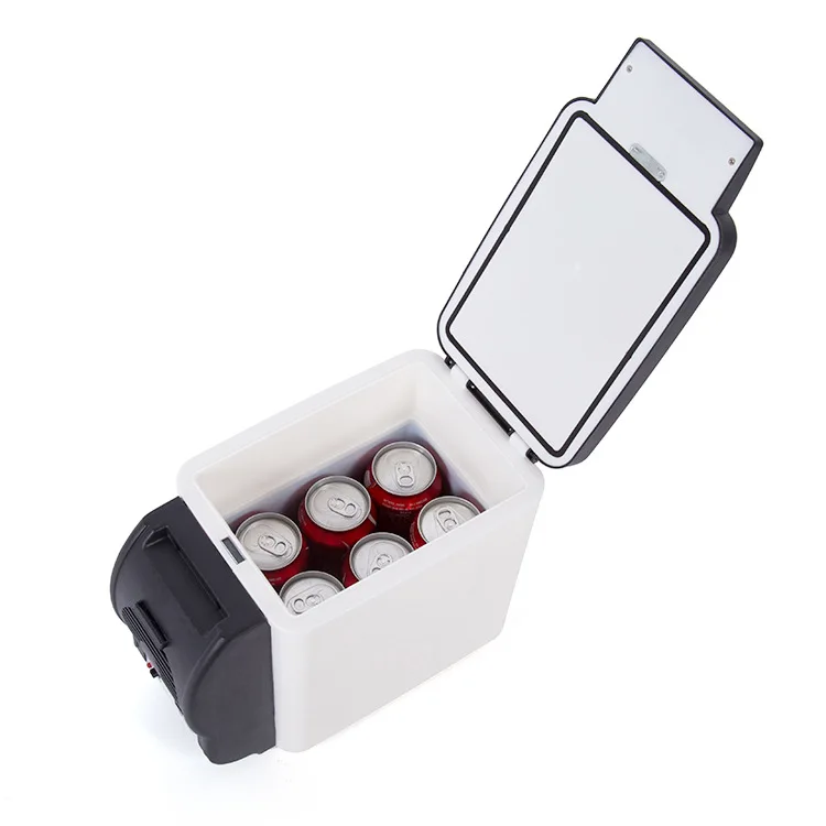 Mini 6l Car Refrigerator 12v Multi-purpose Travel Refrigerator Heater With 4 Beverage Holes Car Refrigerator Radiator Cooler