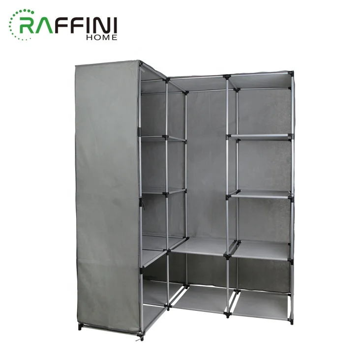 
Organizer Storage Non Woven And Iron Modern closet organization Fabric Detchable Portable Corner Shape Bedroom Wardrobes 