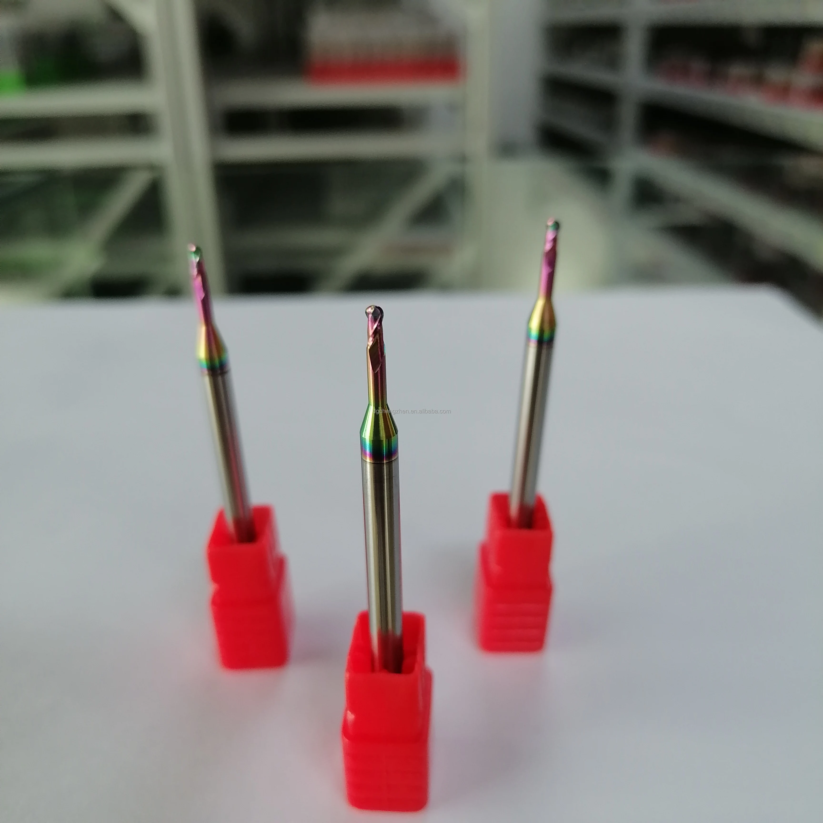 HRC60 Micro Path Color Aluminum End Mill Long Neck Deep Groove Lengthened Air Avoidance cnc cutter carbide cutter