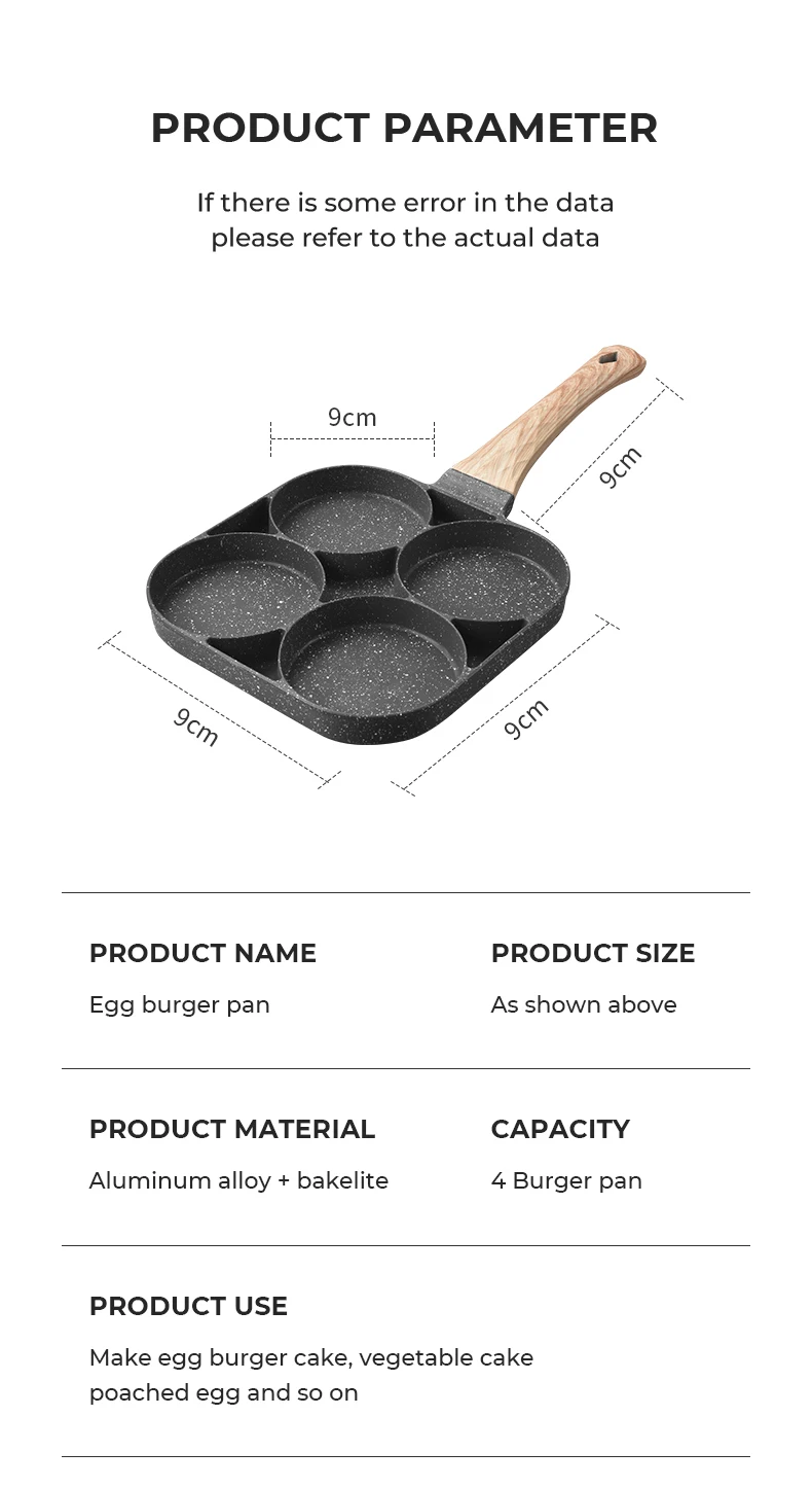 Luxury high quality home kitchenware factory custom non-stick pan die-cast mini pan breakfast pan