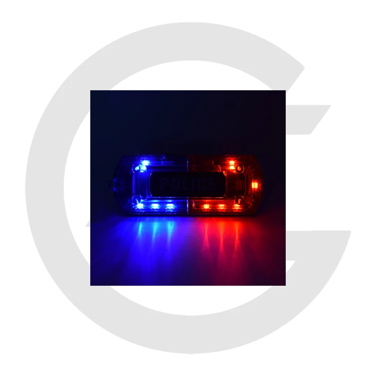 Safety Traffic Shoulder Lamp Red Blue LED Strobe Flashing Shoulder Light