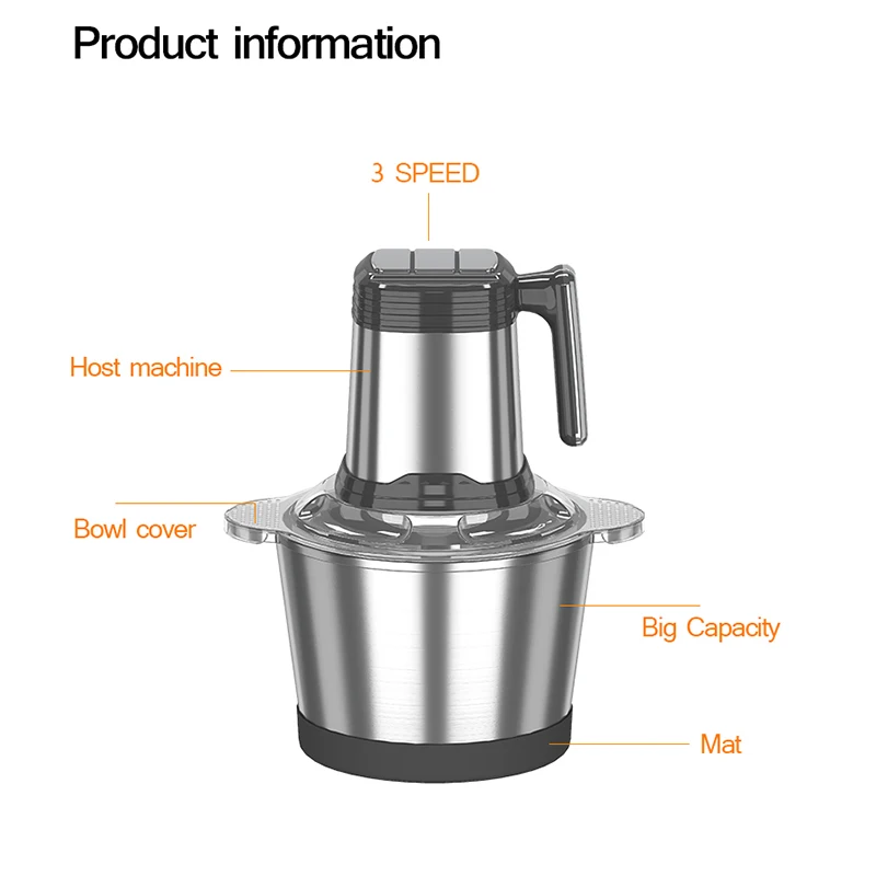 Chopper Meat Blender Machine Meat Mincer Blender Industrial Meat Blender Food Processor Fufu Yam Pounder Mixer