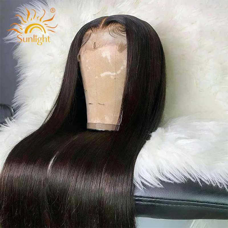 Солнечного света Virgin уже сделаны парики перуанские 10a Бразильский Швейцарский спереди кости прямые человеческие волосы парик