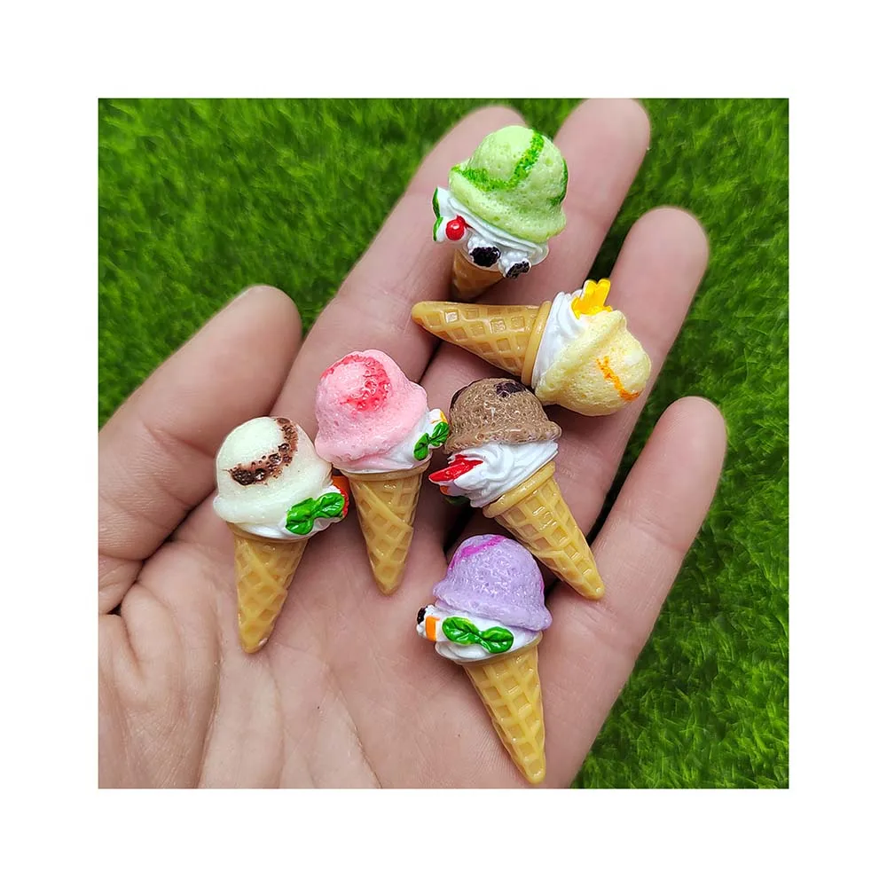Новинка объемные шармы из смолы для мороженого 100 шт. чехол телефона поделки украшения разных цветов ювелирные изделия