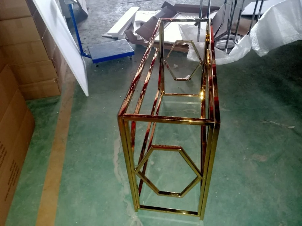  Лидер продаж серые консоли из закаленного стекла с золотой основой нержавеющей