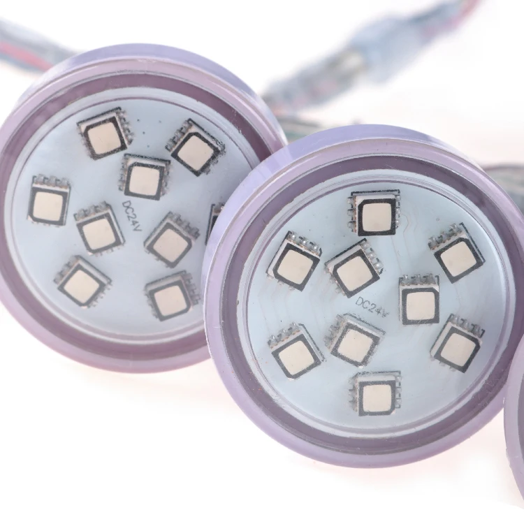 Factory Price AC24V 45mm 9pcs smd 5050 RGB Pixel Light For Amusement Park Letter Fun Fair