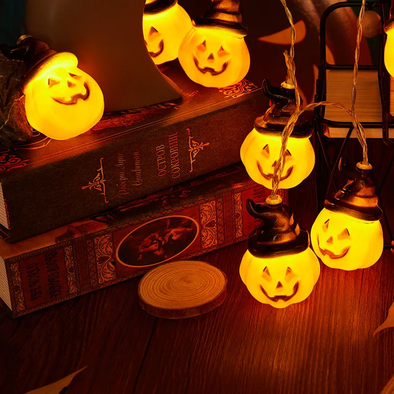 2024 New Halloween Pumpkin Light Battery Orange Light Post High Quality Mini Pumpkin Lights