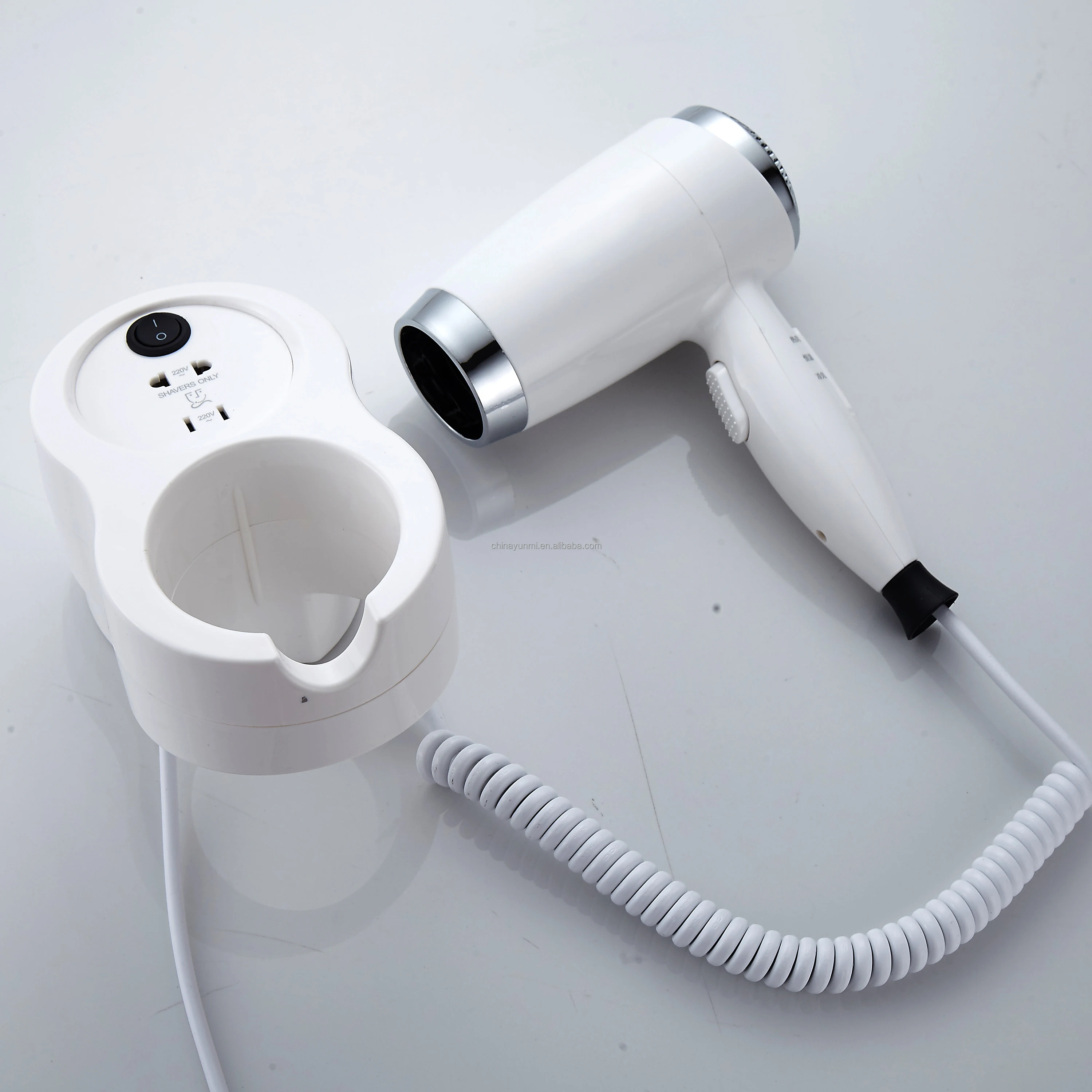 Best hair dryers hotel DC motor wall mounted hanging hair dryer for bathroom