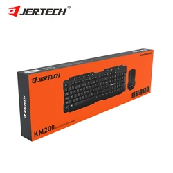 JERTECH KM300 Black White Keyboard 2.4G Customized Mini Computer Office Gaming Wireless Keyboard and Mouse