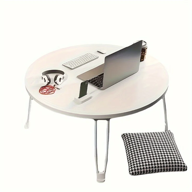Portable Compact Desk 1pc Household Sundries Workstation for Bedroom Outdoor & Terrace Use