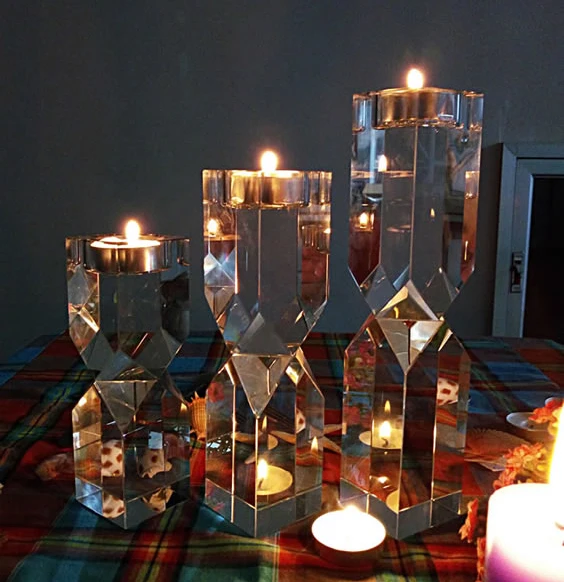 С украшением в виде кристаллов блок свечи Tealight держатель MH-1902