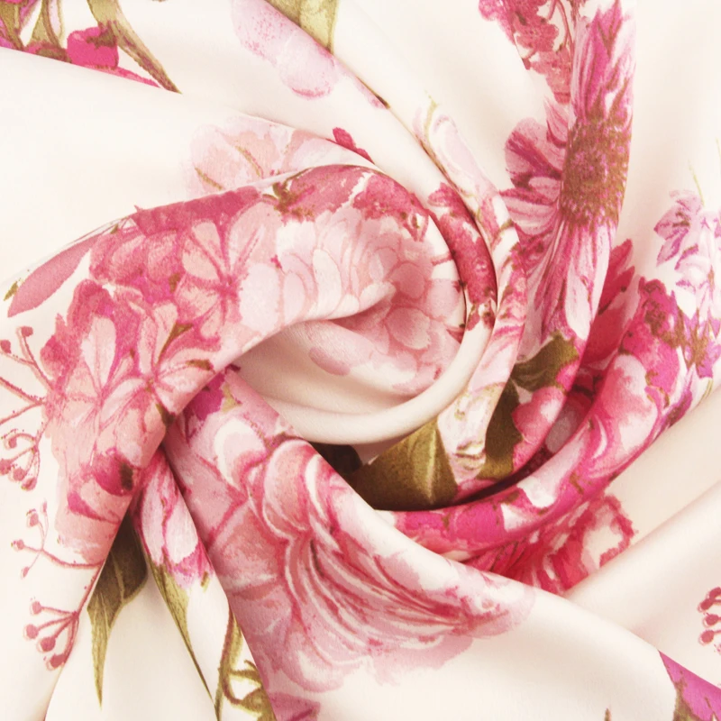100% Polyester  Floral Duchess Satin Fabric Customized Color Silk  Woven Satin Brocade Fabric Satin For Dress