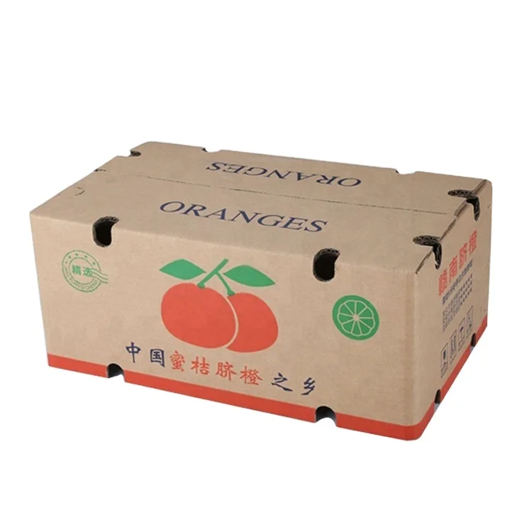 Custom Apple Fruit Gift Packaging Strong Cardboard Corrugated Shipping Box