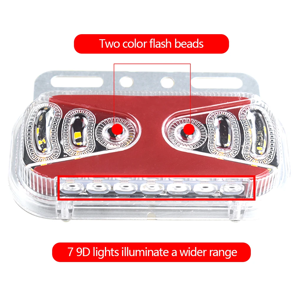 24V 23LED Truck Side Marker Indicator Lights 9D Position PC Side Lamp For Off-Road Trailer Lorry Waterproof