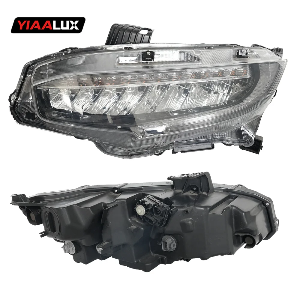 Modified Full LED Headlights Head Light 4 Doors Sedan 10th 2016-UP Sequential Car Front Lamp For Honda Civic