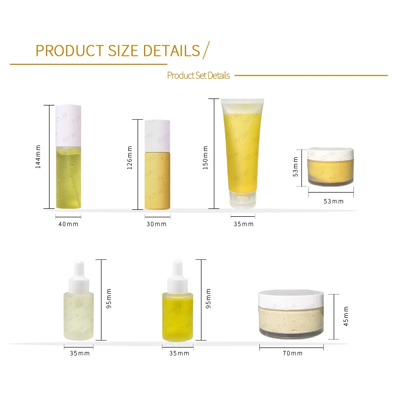 Custom Private Label Vitamin C Organic Turmeric Serum Anti Acne Face Cream Whitening Repair Face Care Turmeric Skin Care Set