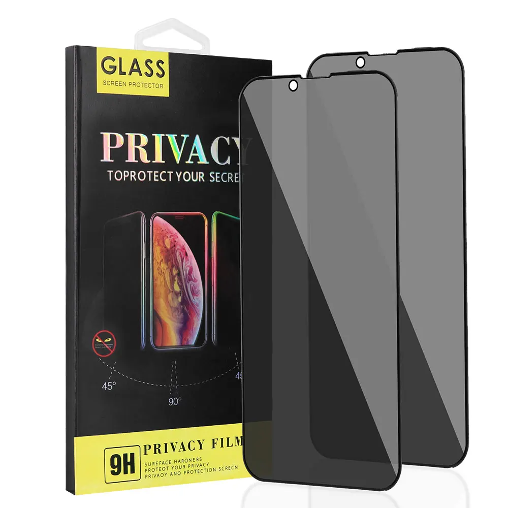 2022 VCAN 2PCS Pack Full Cover Privacy Tempered Glass Screen Protector For iPhone 13 Pro Max