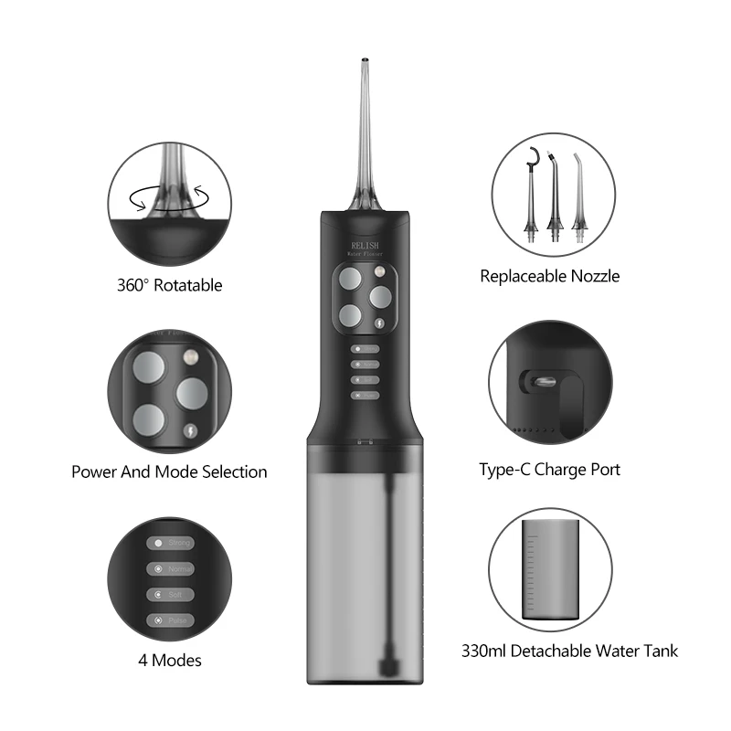 330ML Tank Mouth Wash Machine Portable Water Flosser Teeth Cleaning Water Dental Flosser Irrigator Dental