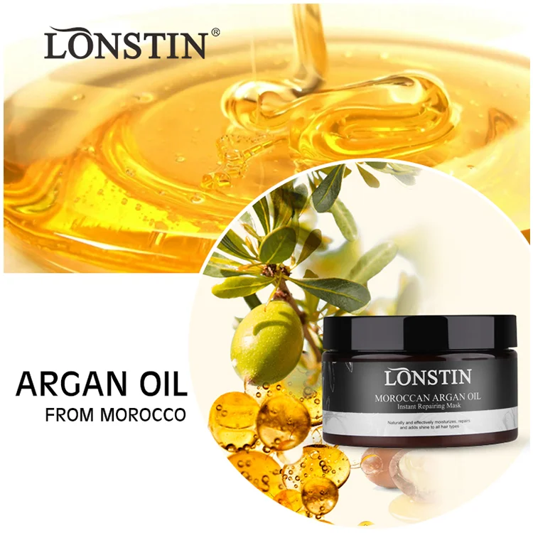300ml Lonstin Best Keratin Collagen Argan Oil Hair Masks for Deep Conditioning and Repairing Damaged Hair