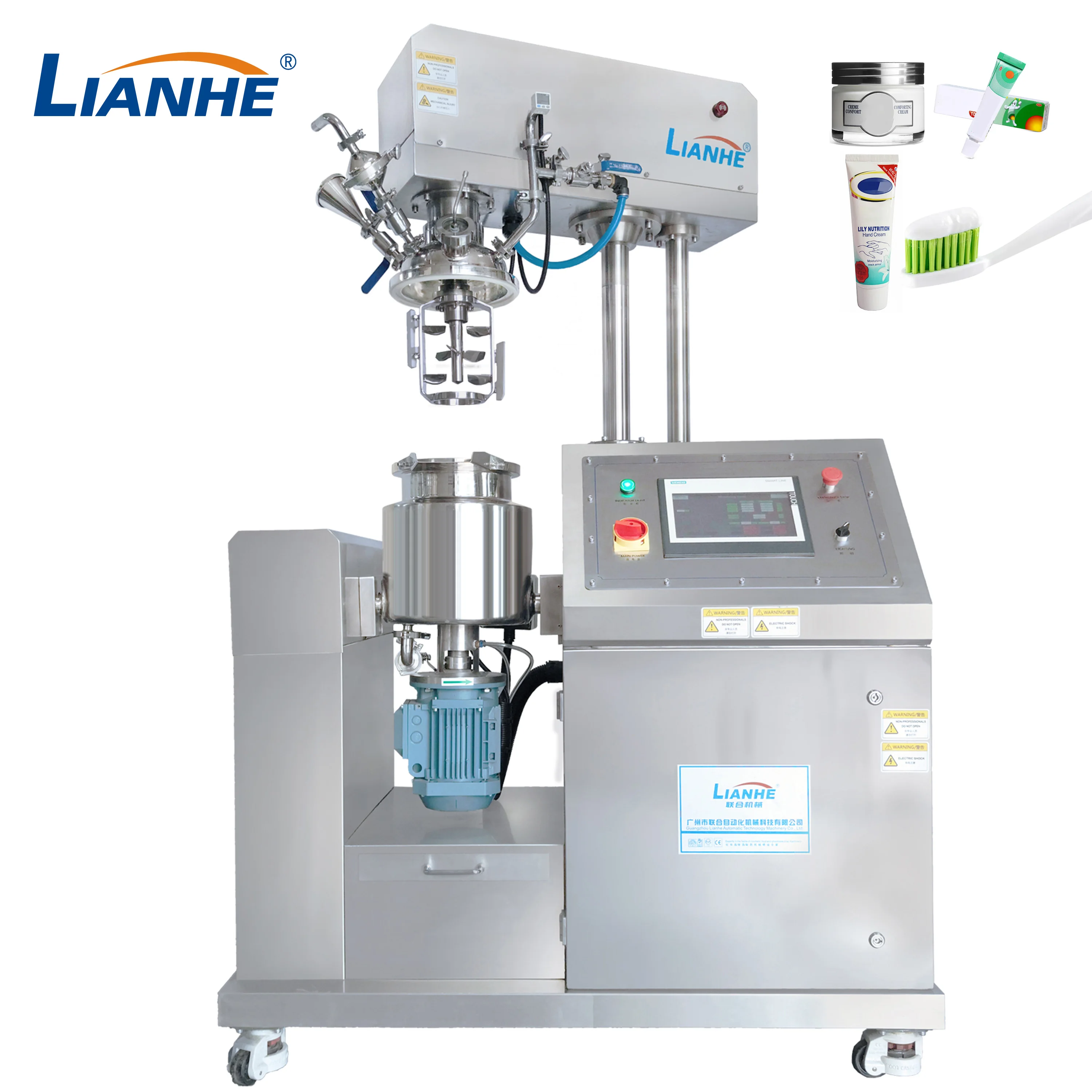 10l High Quality Laboratory Intelligent Control Cream Lotion Vacuum Homogenizer Emulsifier Mixer