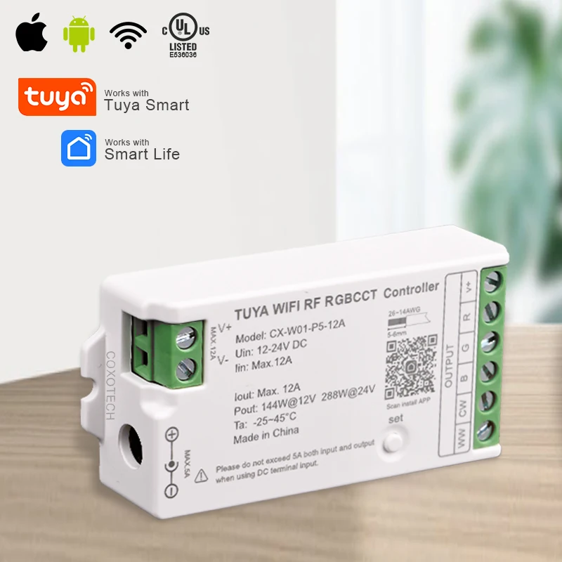 COXO UL аутентификация rgb светодиодный контроллер света CE Rohs music zigbee wifi tuya