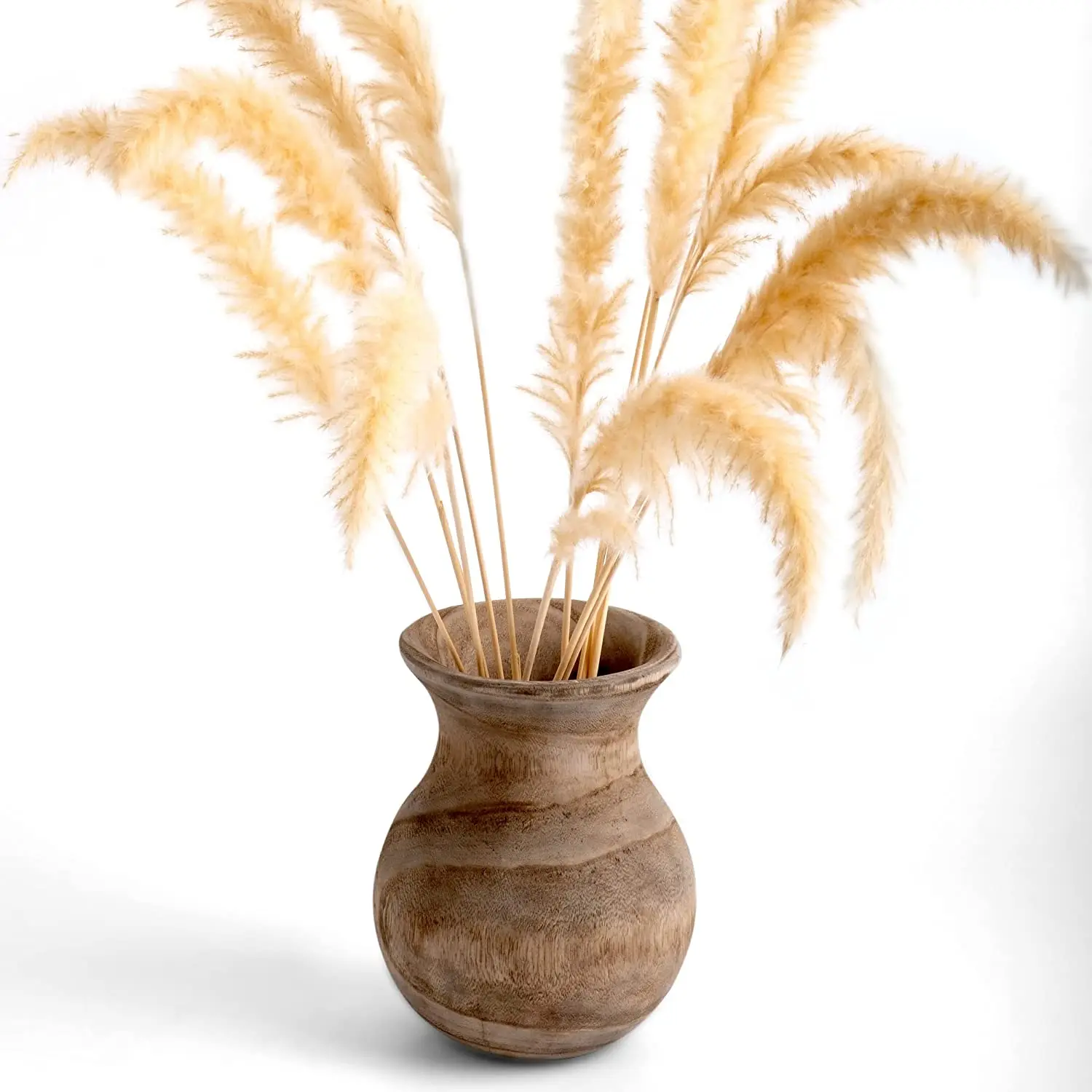 Paulownia Wood Vase Handmade Wooden Flower Vase