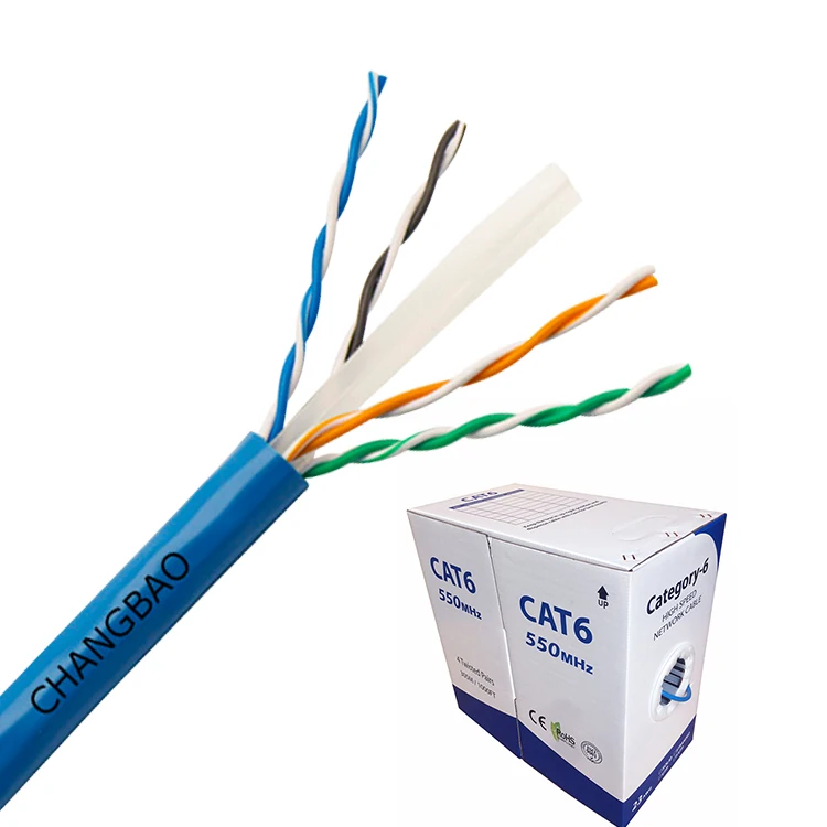 Changbao professional cable utp cat6 cable cat 6 utp cable 305m roll price