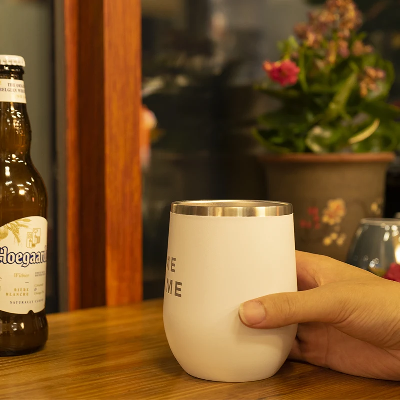 12oz Stainless Steel Mug Unbreakable Double Wall Vacuum Insulated thermal Wine Tumbler