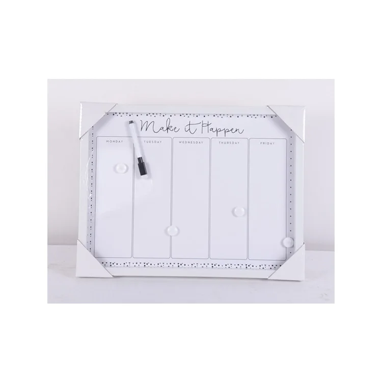 
Wholesale Custom Dry Erase Calendar Magnetic Whiteboard Weekly Planner 