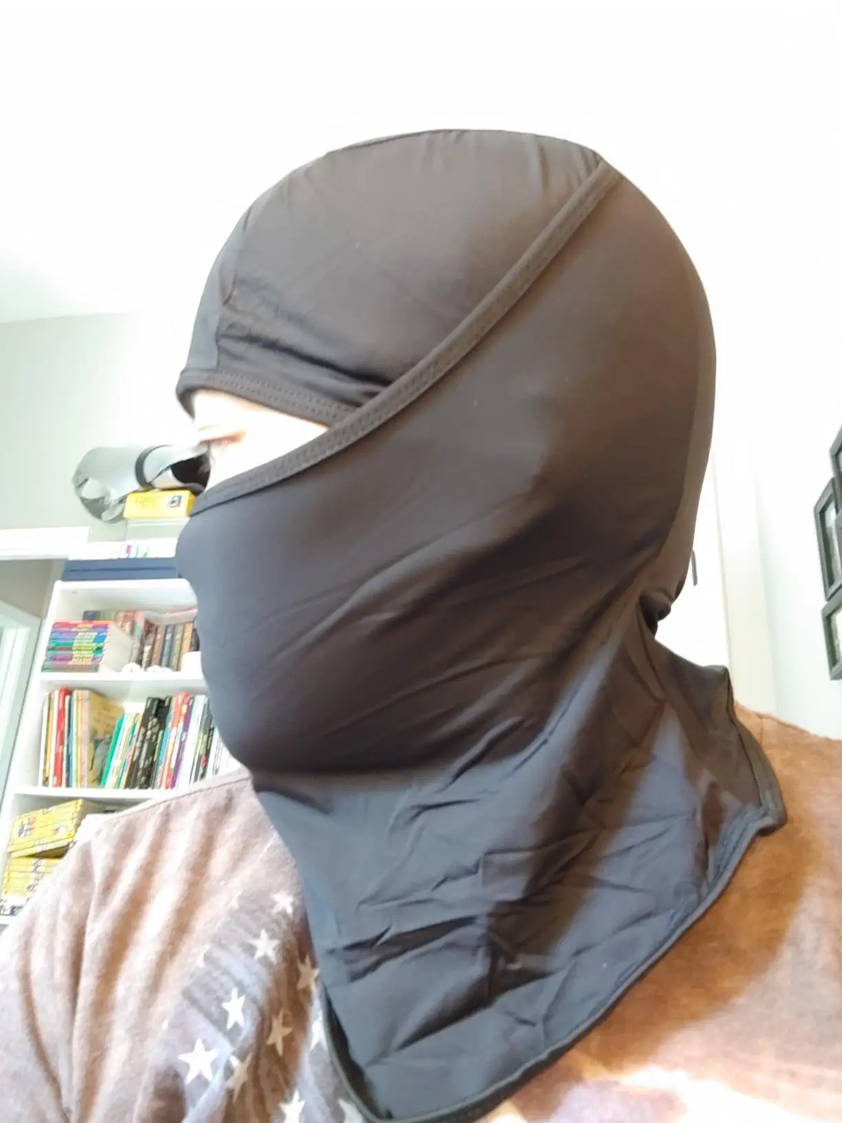 Custom  Ski Sport Motorcycle Black Neoprene Half Face Mask
