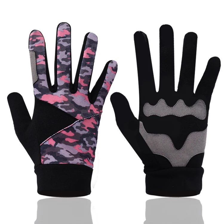 Soft Woman Gardening Work Gloves Camouflage Print Breathable Ladies Garden Gloves