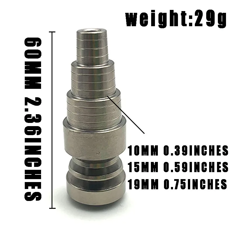 
16mm 20mm Heating Coil Dome-less 6 In 1 Titanium Nail Titanium Gr2 Nails Joint 10mm 14mm 18mm 
