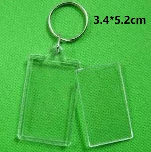 Best Selling Blank Acrylic keychain , picture insert plastic photo frame key chains