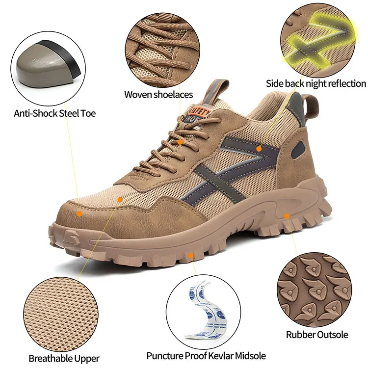 SEAMRAY FZ-137 China manufacturer sports safety shoes men lightweight sport shoes safety sole work shoe